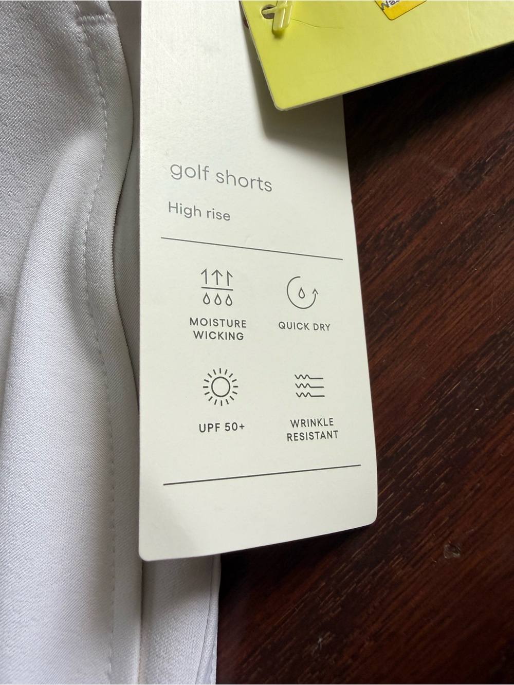 All in Motion Women’s White Performance Golf, High-Rise Pleated Shorts - Picture 5 of 7